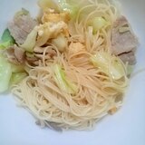 素麺☆肉野菜炒め